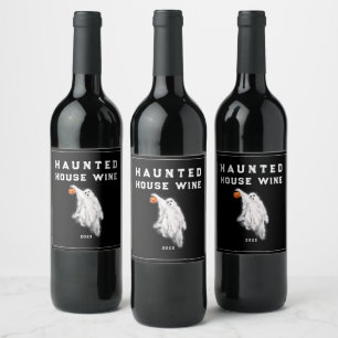 Etiqueta Para Botella De Vino Etiqueta de vino de la casa de Halloween