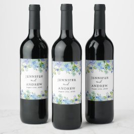 Etiqueta Para Botella De Vino Etiqueta de vino de la favorita de la boda floral 
