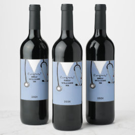 Etiqueta Para Botella De Vino Etiqueta de vino de la fiesta de graduación de la 