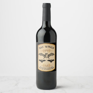 Etiqueta Para Botella De Vino Etiqueta de vino de las algas de barba de Hallowee