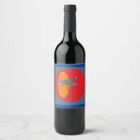 etiqueta de vino de libélula