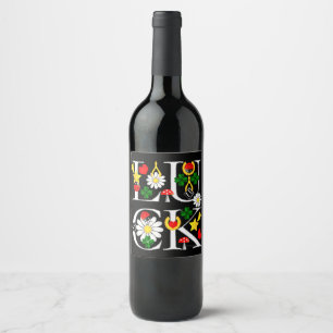Etiqueta Para Botella De Vino Etiqueta de vino de Luck