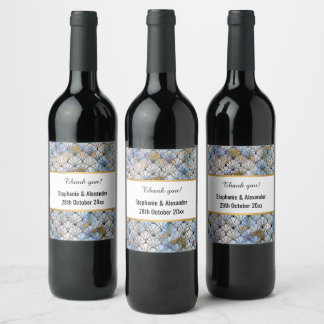 ETIQUETA PARA BOTELLA DE VINO ETIQUETA DE VINO DE MODELO DE MÁRMOL DE RETRO PURP