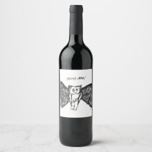 Etiqueta Para Botella De Vino Etiqueta de vino de Moth Man