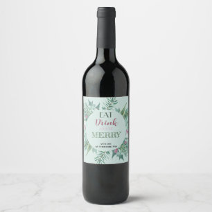 Etiqueta Para Botella De Vino Etiqueta de vino de navidades