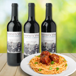 Etiqueta Para Botella De Vino Etiqueta de vino de Nonno's Vino Salute pace e lon