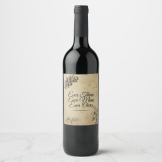 Etiqueta Para Botella De Vino Etiqueta de vino de origen romántico
