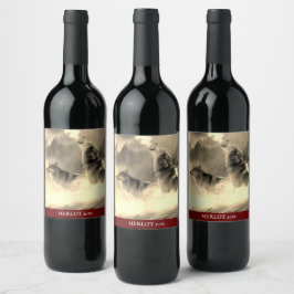 Etiqueta Para Botella De Vino Etiqueta de vino de oro elegante Personalizado de 