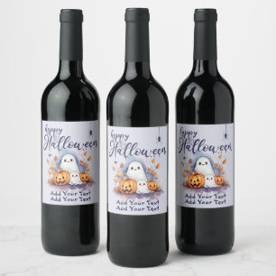 Etiqueta Para Botella De Vino Etiqueta de vino de Personalizable fantasma de cal