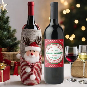 Etiqueta Para Botella De Vino Etiqueta de vino de regalo secreto personalizado d