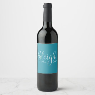 Etiqueta Para Botella De Vino Etiqueta de vino de Sleigh All Day