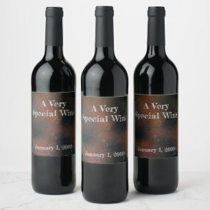 Etiqueta Para Botella De Vino Etiqueta de vino de spray de color marrón negro