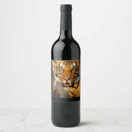 Etiqueta Para Botella De Vino Etiqueta de vino de tigre