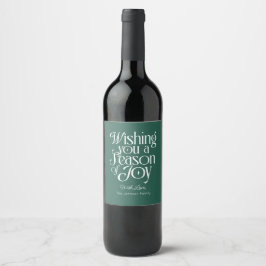 Etiqueta Para Botella De Vino Etiqueta de Vino de Vacaciones Personalizada Tempo