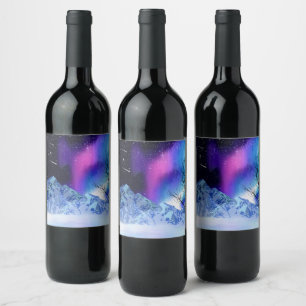 Etiqueta Para Botella De Vino Etiqueta de vino de Winter Wonderlights