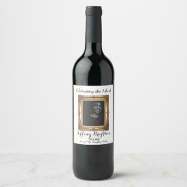 Etiqueta Para Botella De Vino Etiqueta de vino dorada conmemorativa