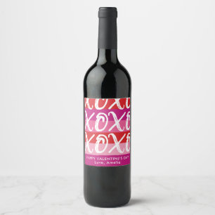 Etiqueta Para Botella De Vino Etiqueta de vino El día de San Valentín personal