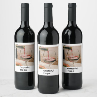 Etiqueta Para Botella De Vino Etiqueta de vino Grateful Hope