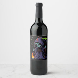 Etiqueta Para Botella De Vino Etiqueta de vino Grim Reaper