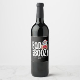 Etiqueta Para Botella De Vino Etiqueta de vino mala y borracha: regalo de Navida