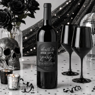 Etiqueta Para Botella De Vino Etiqueta de vino 'Muerte a tus 20'