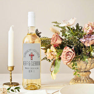 Etiqueta Para Botella De Vino Etiqueta de vino para boda cristiana