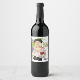 Etiqueta Para Botella De Vino Etiqueta de vino para degustación de vino en despe