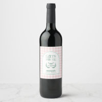 Etiqueta de vino para despedida de soltera de golf