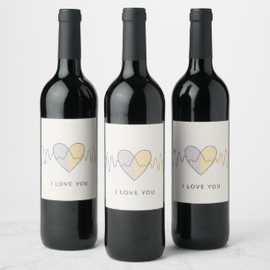 Etiqueta Para Botella De Vino Etiqueta de vino para el Día de San Valentín con r