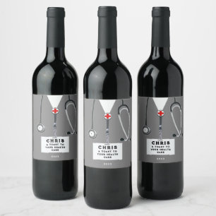 Etiqueta Para Botella De Vino Etiqueta de vino para fiesta de graduación de la f