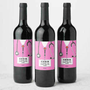 Etiqueta Para Botella De Vino Etiqueta de vino para fiesta de graduación de la f