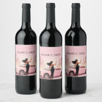 Etiqueta de vino para fiesta de una sola era Thank