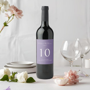 Etiqueta Para Botella De Vino Etiqueta de vino para número de mesa de boda Chic