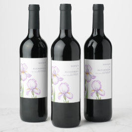 Etiqueta Para Botella De Vino Etiqueta de vino para una boda moderna. 