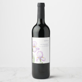 Etiqueta Para Botella De Vino Etiqueta de vino para una boda moderna. 
