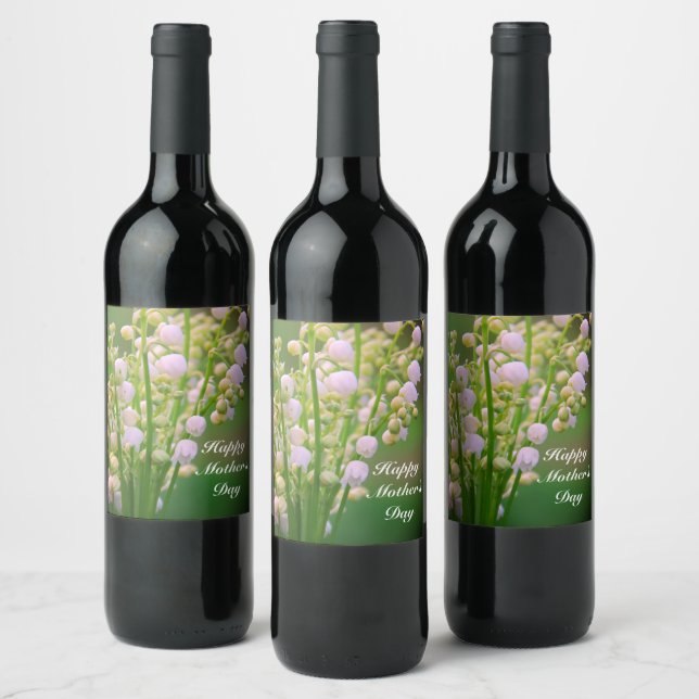 Etiqueta Para Botella De Vino Etiqueta de vino personalizada de lirio de los val (Botellas)