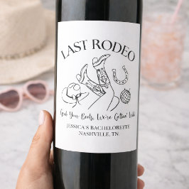 Etiqueta Para Botella De Vino Etiqueta de vino personalizada Last Rodeo | Desped