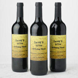 Etiqueta Para Botella De Vino Etiqueta de vino personalizada moderna de oro para