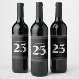 Etiqueta Para Botella De Vino Etiqueta de vino personalizada para 23º aniversari