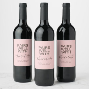 Etiqueta Para Botella De Vino Etiqueta de vino personalizada simple de tipografí
