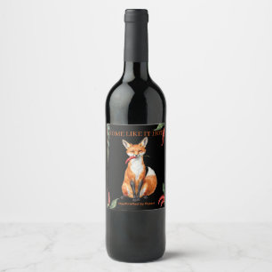 Etiqueta Para Botella De Vino Etiqueta de vino personalizada Zorro Picante