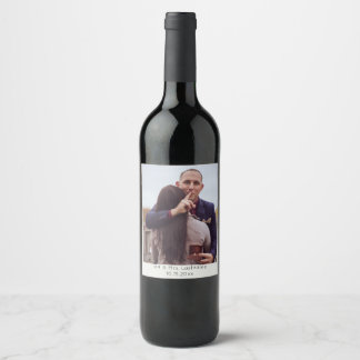 Etiqueta Para Botella De Vino Etiqueta de vino Personalizado de Boda fotográfico