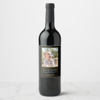 Etiqueta de vino presente del profesor honesto, di