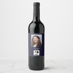 Etiqueta Para Botella De Vino Etiqueta de Vino Real Estate Blue ID