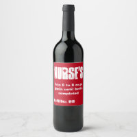 Etiqueta de vino rojo de la receta de la enfermera