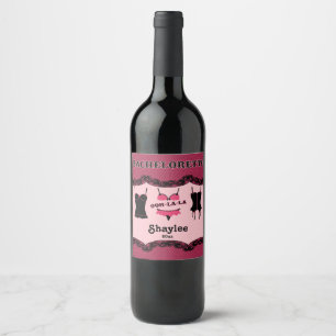 Etiqueta Para Botella De Vino Etiqueta de vino rosa, bachillerato, lencería