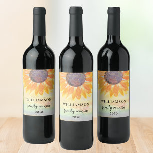 Etiqueta Para Botella De Vino Etiqueta de Vino Rústica de Reunión Familiar