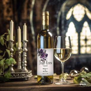 Etiqueta Para Botella De Vino Etiqueta de vino tinto y blanco Púrpura amatista p