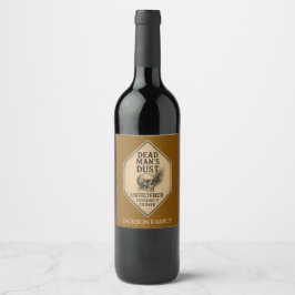 Etiqueta Para Botella De Vino Etiqueta de Vino Tónico Polvo de Hombre Muerto