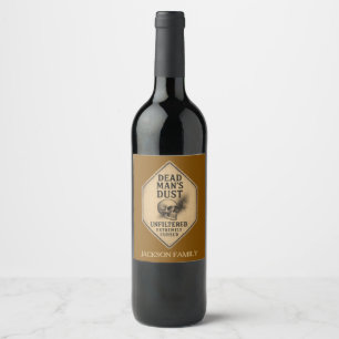 Etiqueta Para Botella De Vino Etiqueta de Vino Tónico Polvo de Hombre Muerto